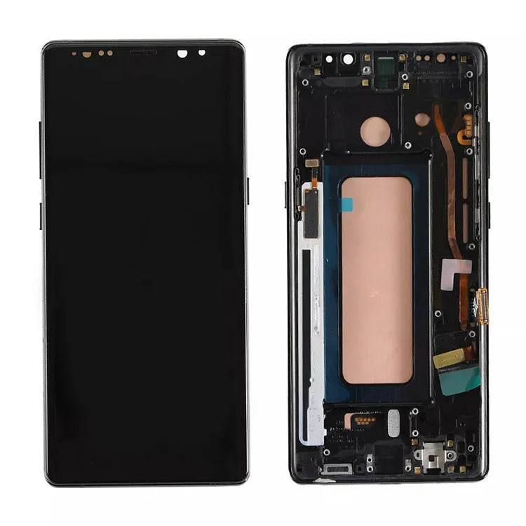 ل Samsung Galaxy Note 8 LCD OLED Display Screen Digitizer Association مع إطار