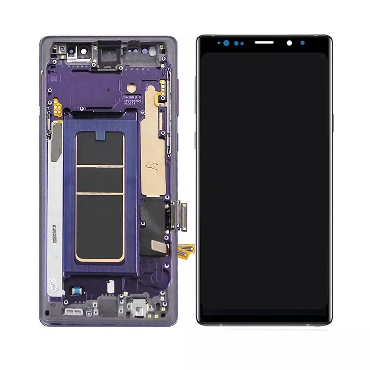 بالنسبة إلى Samsung Galaxy Note 9 LCD OLED Display Screen Digitizer Association مع إطار