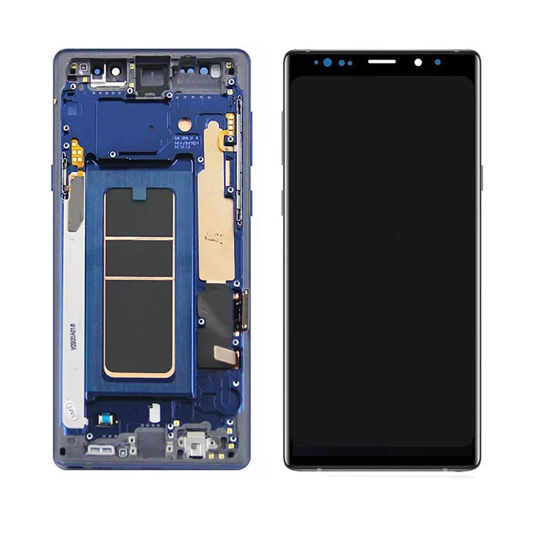 بالنسبة إلى Samsung Galaxy Note 9 LCD OLED Display Screen Digitizer Association مع إطار
