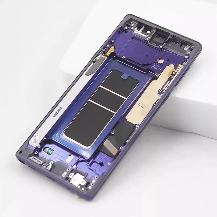 بالنسبة إلى Samsung Galaxy Note 9 LCD OLED Display Screen Digitizer Association مع إطار