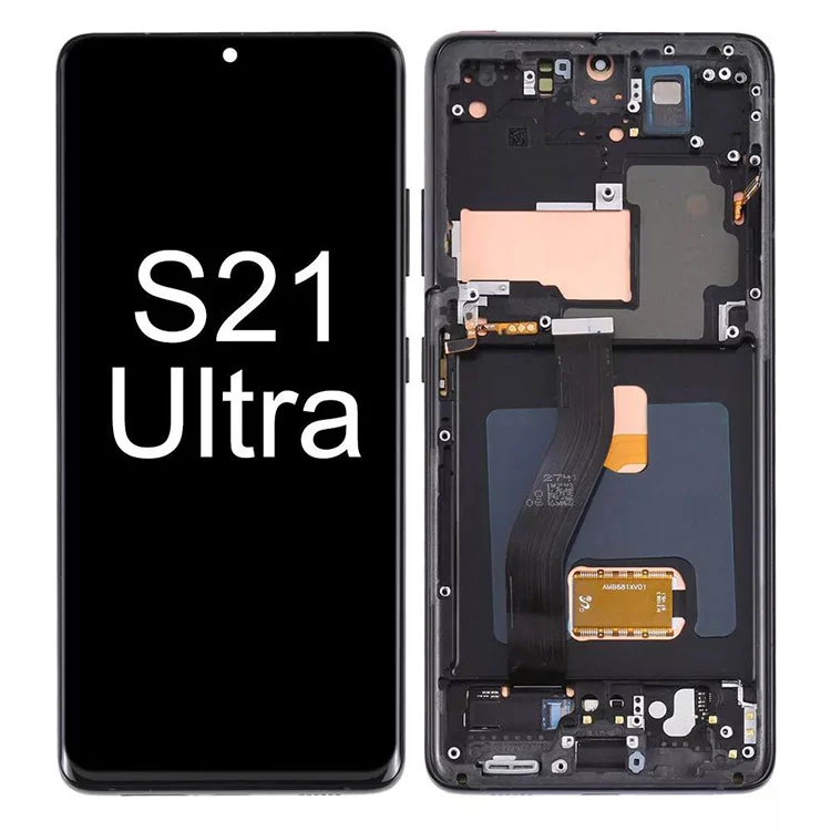 بالنسبة إلى Samsung Galaxy S21 Ultra LCD Display Risse Screen Assembly Replacebly