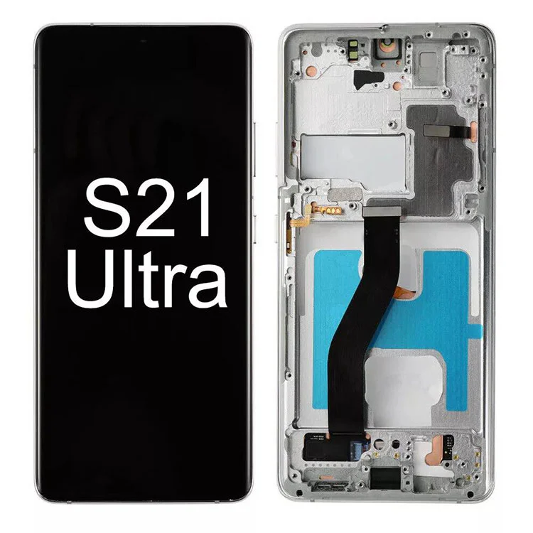 بالنسبة إلى Samsung Galaxy S21 Ultra LCD Display Risse Screen Assembly Replacebly